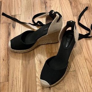 New Look from ASOS Black Wedge Espadrilles